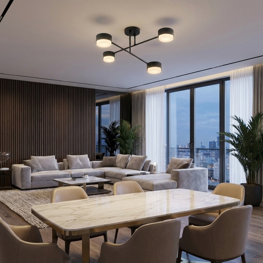 Brilagi - Pinnapealne lühter 4xGX53/12W/230V must