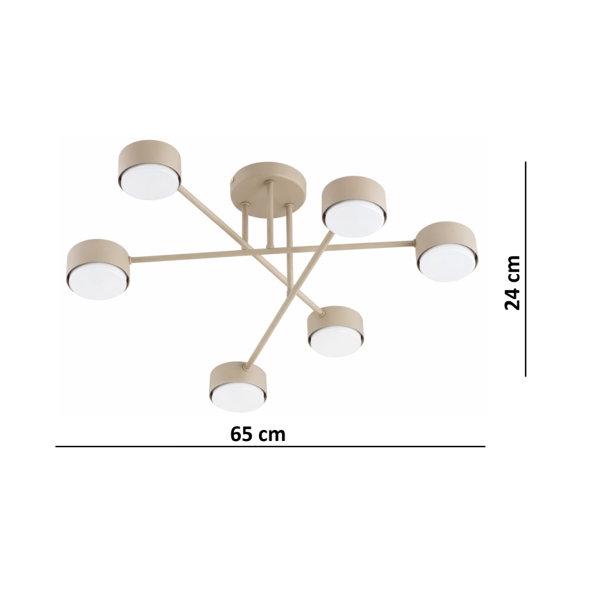 Brilagi - Pinnapealne lühter 6xGX53/12W/230V must