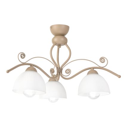 Brilagi - Pinnapealne lühter ANTICO MODERN 3xE27/60W/230V beež