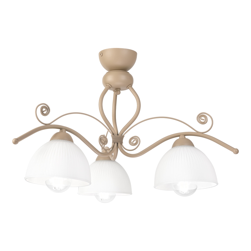 Brilagi - Pinnapealne lühter ANTICO MODERN 3xE27/60W/230V beež