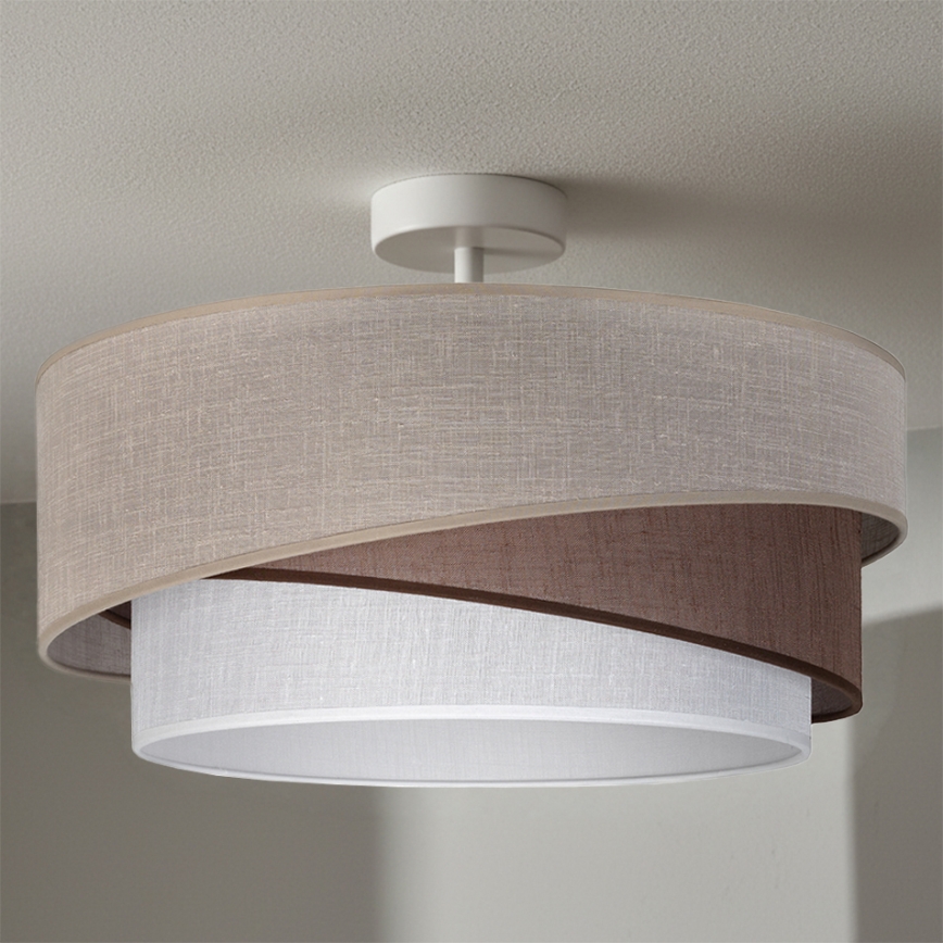 Brilagi - Pinnapealne lühter ARROW 1xE27/60W/230V, läbimõõt 45 cm, beež/pruun/valge