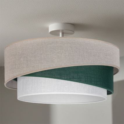Brilagi - pinnapealne lühter ARROW 1xE27/60W/230V, läbimõõt 45 cm, beež/roheline/valge