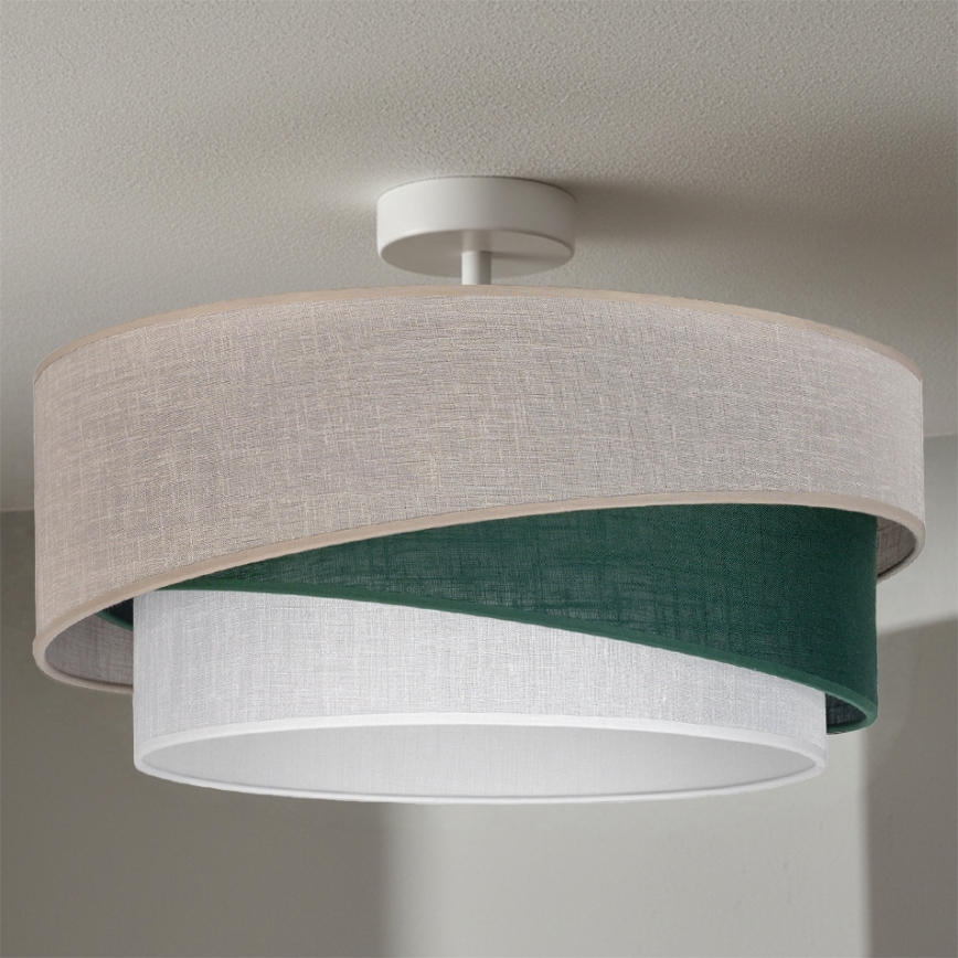 Brilagi - pinnapealne lühter ARROW 1xE27/60W/230V, läbimõõt 45 cm, beež/roheline/valge