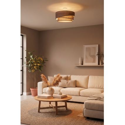 Brilagi - Pinnapealne lühter ARROW 1xE27/60W/230V läbimõõt 45 cm pruun