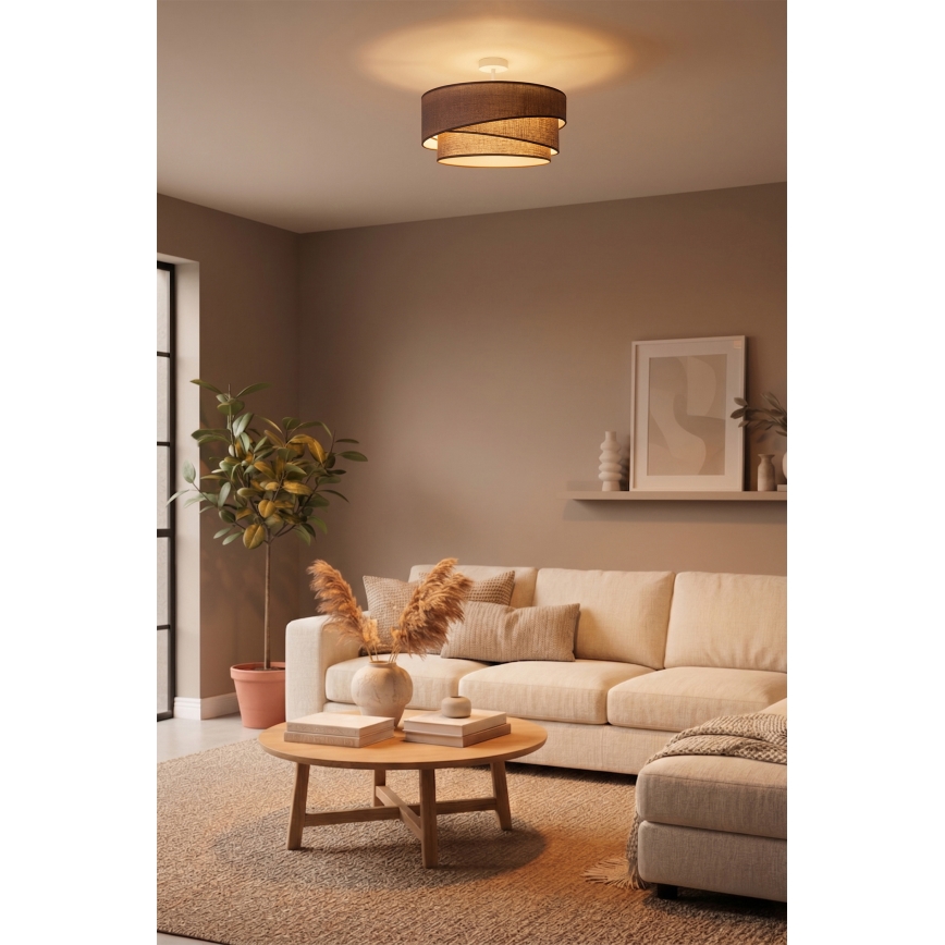 Brilagi - Pinnapealne lühter ARROW 1xE27/60W/230V läbimõõt 45 cm pruun