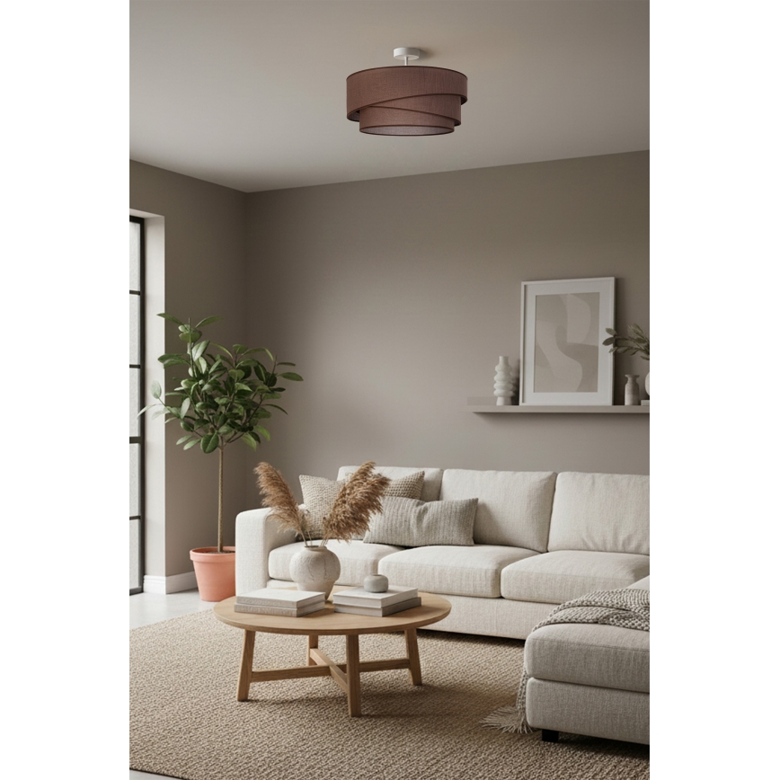 Brilagi - Pinnapealne lühter ARROW 1xE27/60W/230V läbimõõt 45 cm pruun