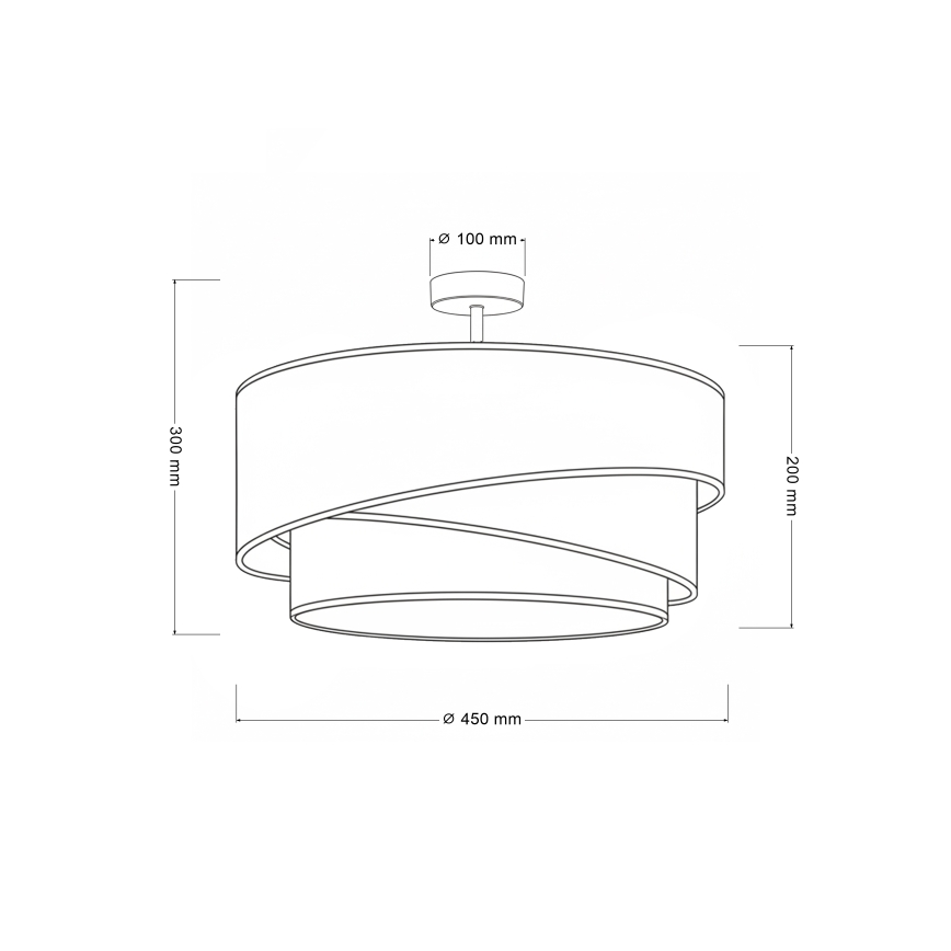 Brilagi - Pinnapealne lühter ARROW 1xE27/60W/230V läbimõõt 45 cm pruun