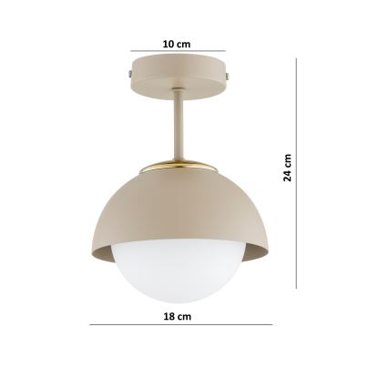 Brilagi - Pinnapealne lühter COSMO 1xE27/60W/230V beež/kuldne