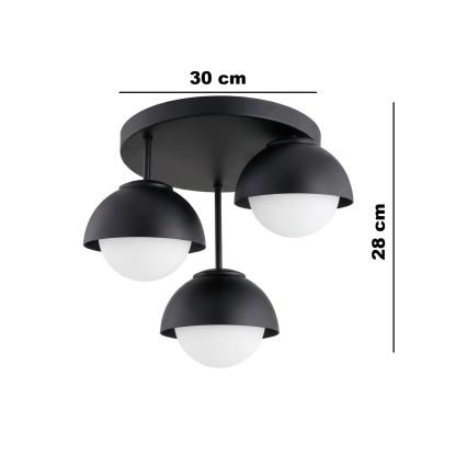 BRILAGI - Pinnapealne lühter COSMO 3xE27/60W/230V must