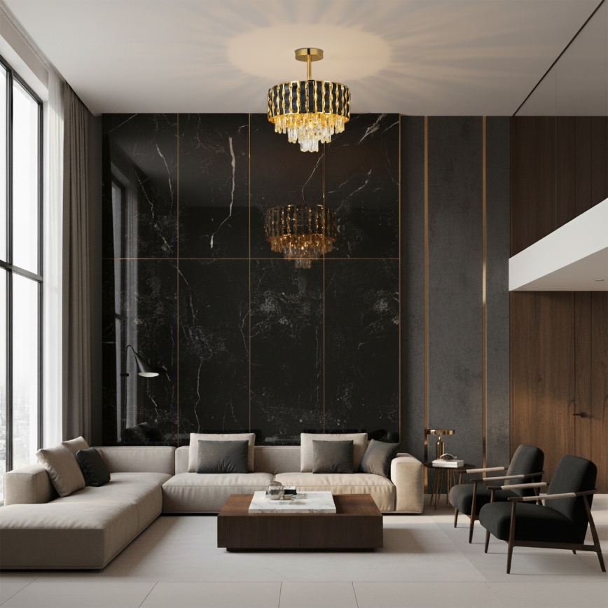 Brilagi - Pinnapealne lühter CRISTAL 5xE14/40W/230V, läbimõõt 38 cm