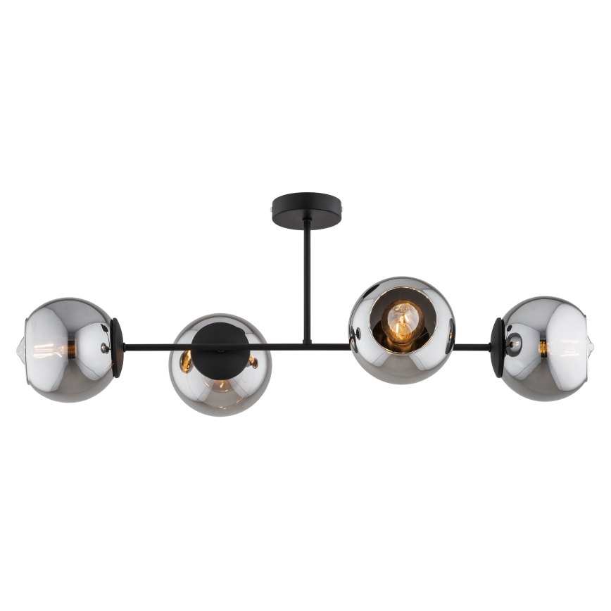 BRILAGI - Pinnapealne lühter DIOR 4xE27/60W/230V must/suitsuhall