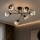 Brilagi - Pinnapealne lühter DIOR 6xE27/60W/230V must/suitsuhall