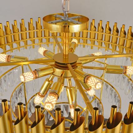 BRILAGI - Pinnapealne lühter ECLIPSE 12xE14/10W/230V, läbimõõt 78 cm, kuldne