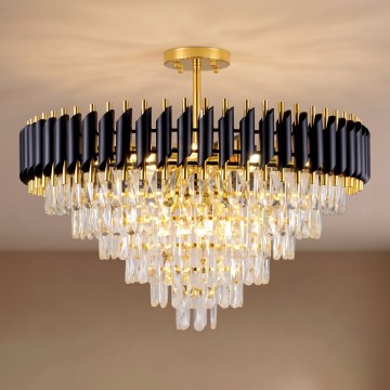BRILAGI - Pinnapealne lühter ECLIPSE 12xE14/10W/230V läbimõõt 78 cm kuldne/must