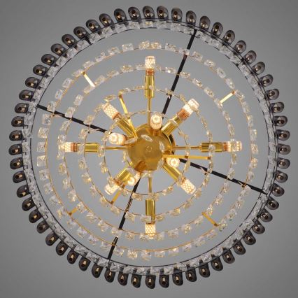 BRILAGI - Pinnapealne lühter ECLIPSE 12xE14/10W/230V läbimõõt 78 cm kuldne/must