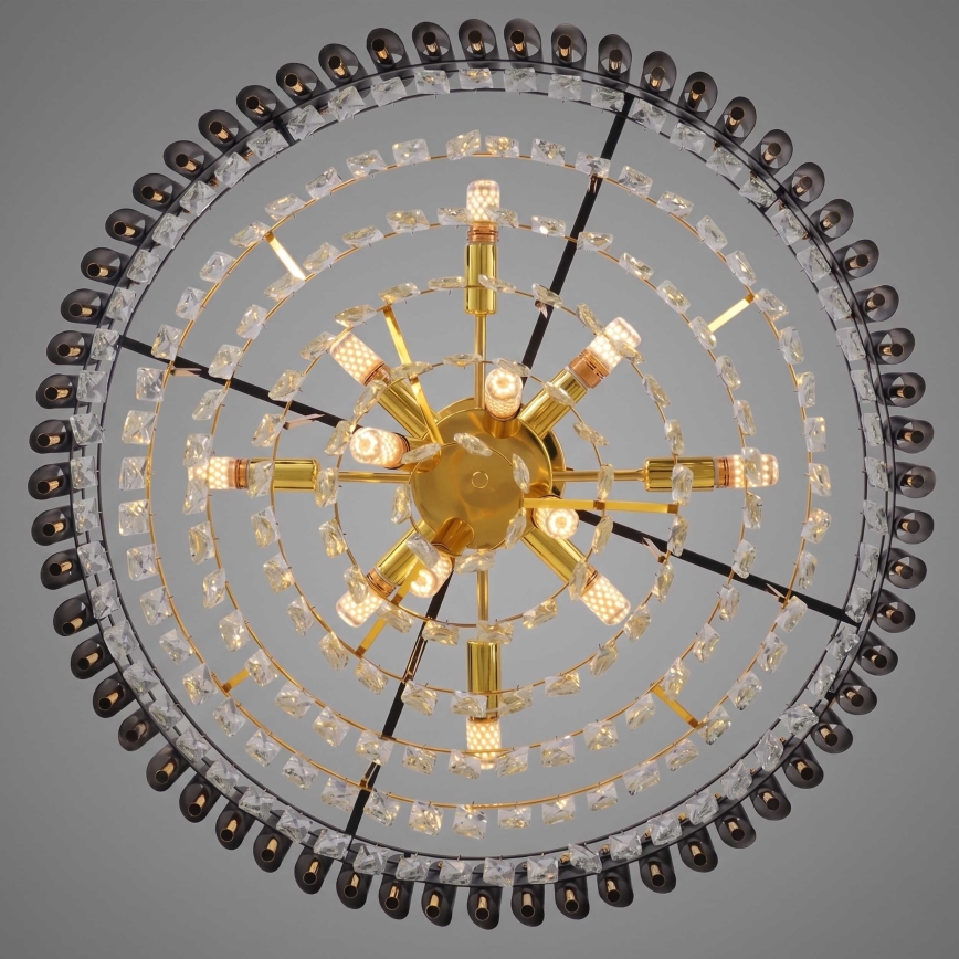 BRILAGI - Pinnapealne lühter ECLIPSE 12xE14/10W/230V läbimõõt 78 cm kuldne/must