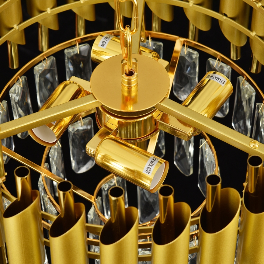 Brilagi - pinnapealne lühter ECLIPSE 5×E14/10W/230V, läbimõõt 38 cm, kuldne