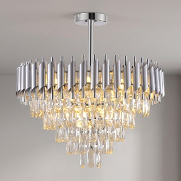BRILAGI - Pinnapealne lühter ECLIPSE 9xE14/10W/230V, läbimõõt 58 cm, hõbedane