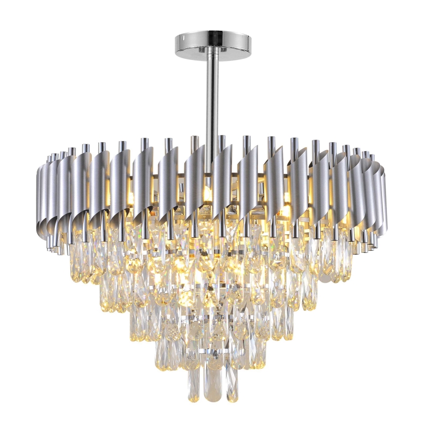 BRILAGI - Pinnapealne lühter ECLIPSE 9xE14/10W/230V, läbimõõt 58 cm, hõbedane