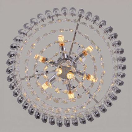 BRILAGI - Pinnapealne lühter ECLIPSE 9xE14/10W/230V, läbimõõt 58 cm, hõbedane