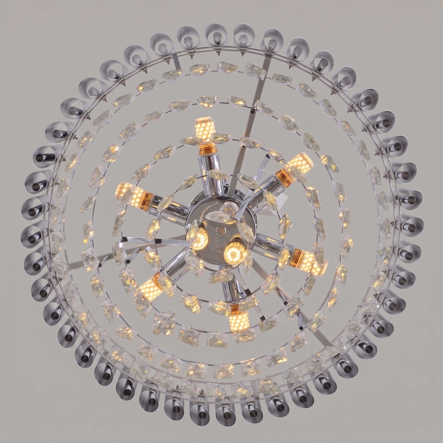 BRILAGI - Pinnapealne lühter ECLIPSE 9xE14/10W/230V, läbimõõt 58 cm, hõbedane