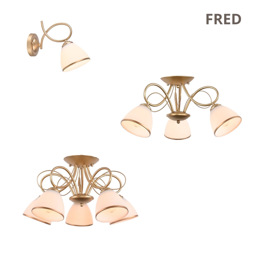 Brilagi - Pinnapealne lühter FRED 5xE27/60W/230V läbimõõduga 59 cm pronks