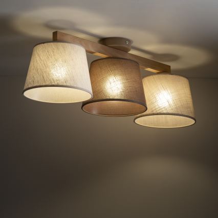 Brilagi - Pinnapealne lühter LATTE 3xE27/15W/230V mänd/mitmevärviline