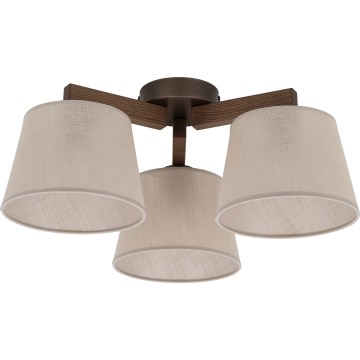 Brilagi - Pinnapealne lühter LATTE 3xE27/60W/230V mänd/beež