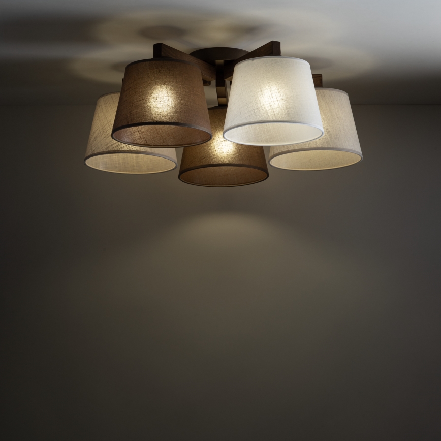 Brilagi - pinnapealne lühter LATTE 5xE27/60W/230V mänd/mix