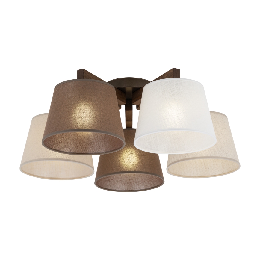Brilagi - pinnapealne lühter LATTE 5xE27/60W/230V mänd/mix