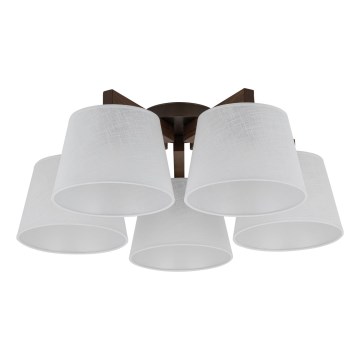 Brilagi - Pinnapealne lühter LATTE 5xE27/60W/230V mänd/valge