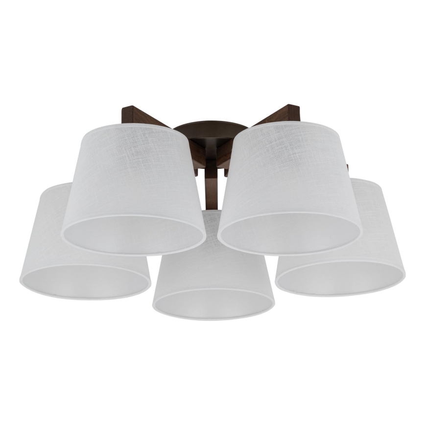 Brilagi - Pinnapealne lühter LATTE 5xE27/60W/230V mänd/valge
