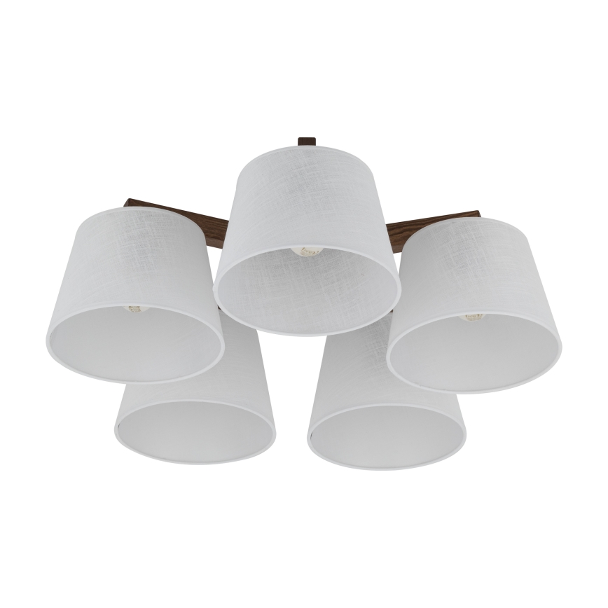 Brilagi - Pinnapealne lühter LATTE 5xE27/60W/230V mänd/valge