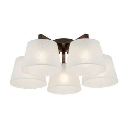 Brilagi - Pinnapealne lühter LATTE 5xE27/60W/230V mänd/valge
