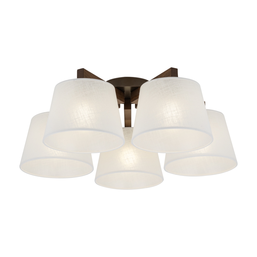 Brilagi - Pinnapealne lühter LATTE 5xE27/60W/230V mänd/valge