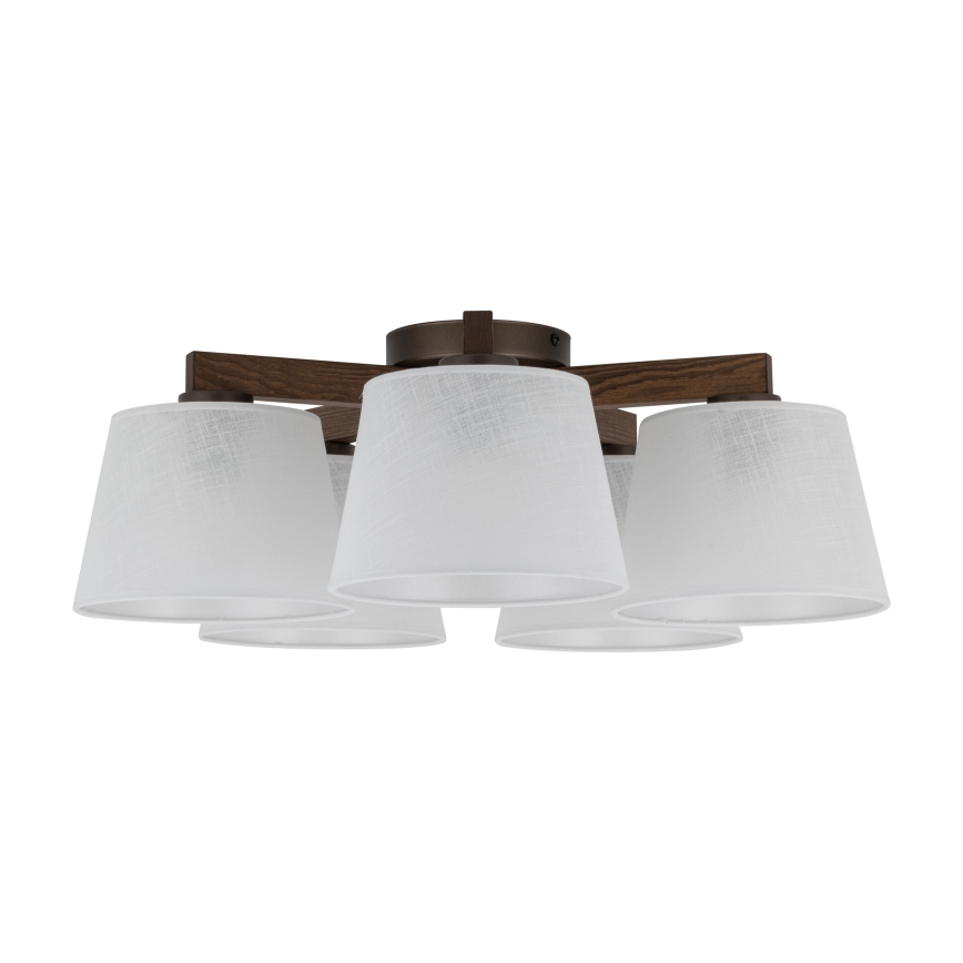 Brilagi - Pinnapealne lühter LATTE 5xE27/60W/230V mänd/valge