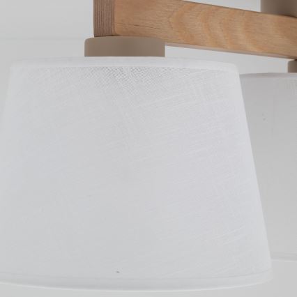 Brilagi - Pinnapealne lühter LATTE SABIA 3xE27/15W/230V mänd/valge