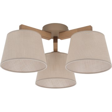 Brilagi - Pinnapealne lühter LATTE SABIA 3xE27/60W/230V mänd/beež