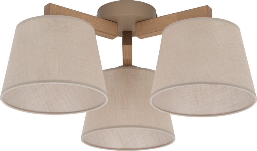 Brilagi - Pinnapealne lühter LATTE SABIA 3xE27/60W/230V mänd/beež