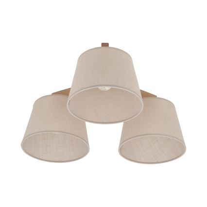 Brilagi - Pinnapealne lühter LATTE SABIA 3xE27/60W/230V mänd/beež