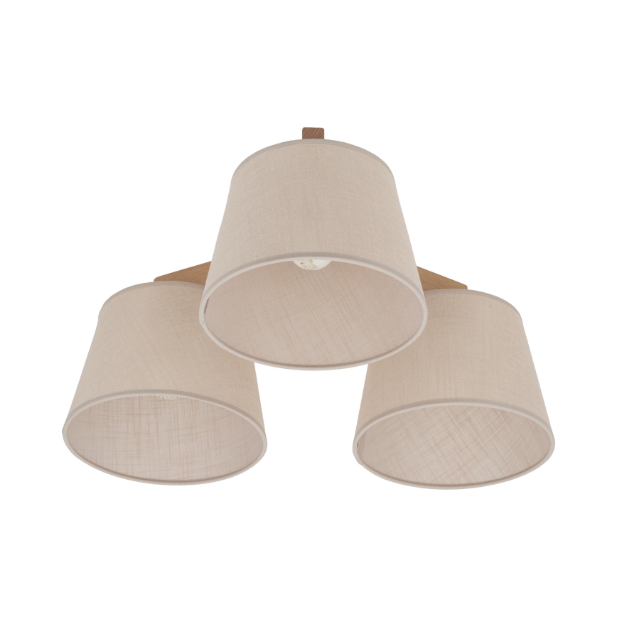 Brilagi - Pinnapealne lühter LATTE SABIA 3xE27/60W/230V mänd/beež