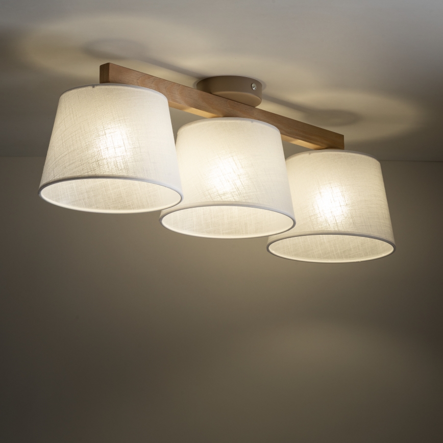 Brilagi - Pinnapealne lühter LATTE SABIA 3xE27/60W/230V mänd/valge