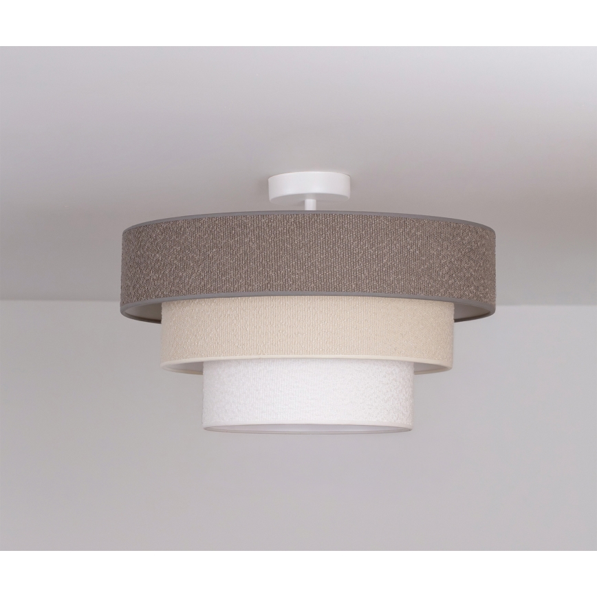 Brilagi - Pinnapealne lühter LUNETA 1xE27/60W/230V, läbimõõt 40 cm, hall/kreem/valge