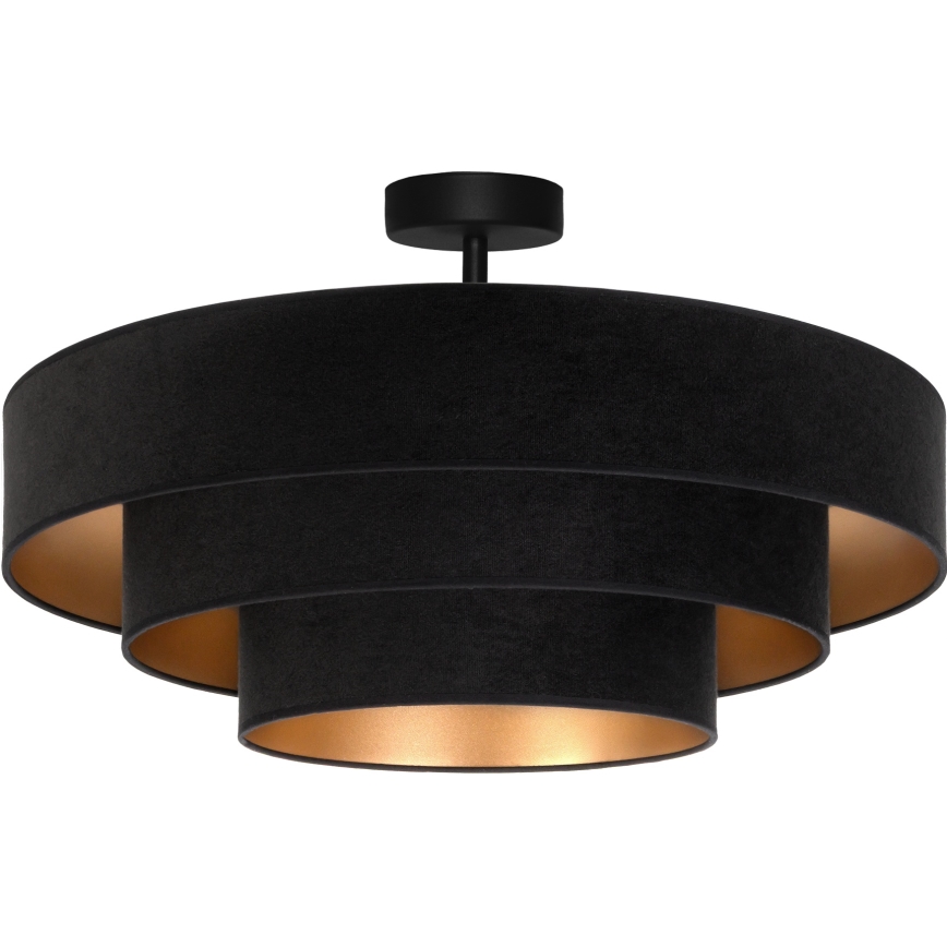 Brilagi - Pinnapealne lühter LUNETA 3xE27/60W/230V, läbimõõt 80 cm, must/kuldne