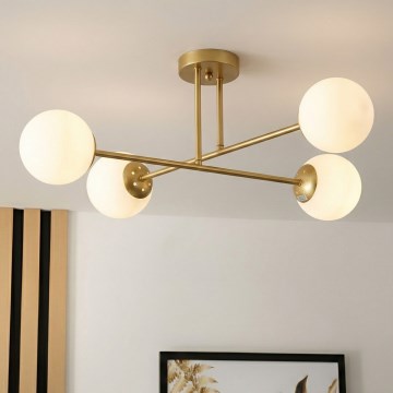 Brilagi - Pinnapealne lühter MALIVA 4xE14/15W/230V kuldne/valge