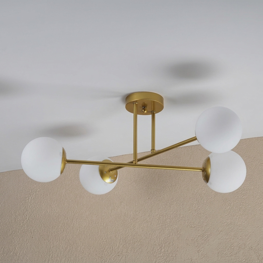 Brilagi - Pinnapealne lühter MALIVA 4xE14/15W/230V kuldne/valge