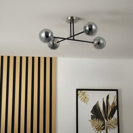 Brilagi - Pinnapealne lühter MALIVA 4xE14/15W/230V mattkroom/suitsune