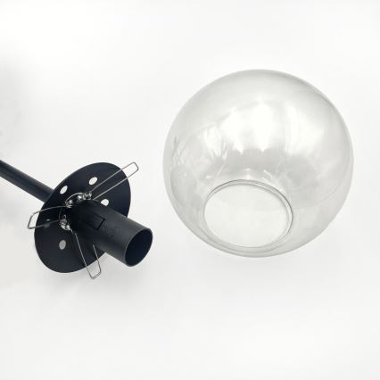 Brilagi - Pinnapealne lühter MALIVA 4xE14/15W/230V must/läbipaistev