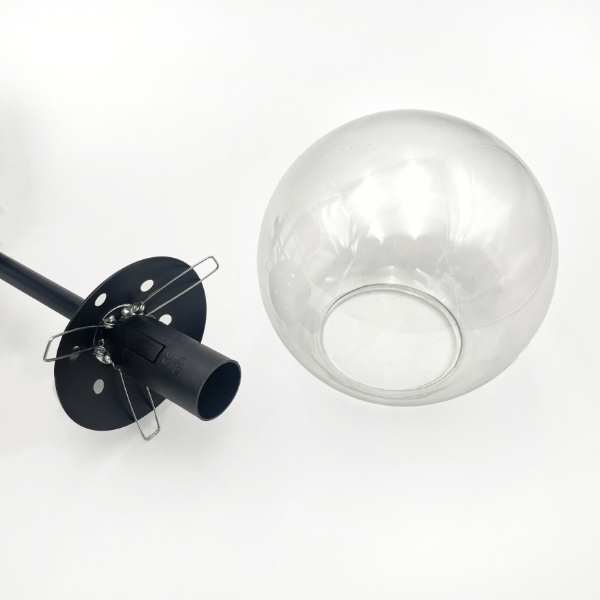 Brilagi - Pinnapealne lühter MALIVA 4xE14/15W/230V must/läbipaistev