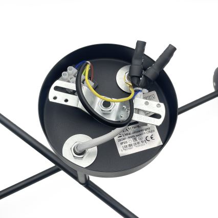 Brilagi - Pinnapealne lühter MALIVA 4xE14/15W/230V must/läbipaistev